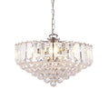 Endon Fargo 6 Light Pendant Light in Chrome with Clear Acrylic