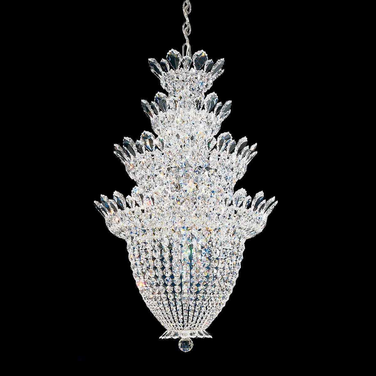 Schonbek Trilliane 24 Light Radiance Crystal Chandelier in Polished Stainless Steel