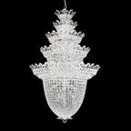 Schonbek Trilliane 48 Light Chandelier in Polished Stainless Steel with Clear Radiance Crystal
