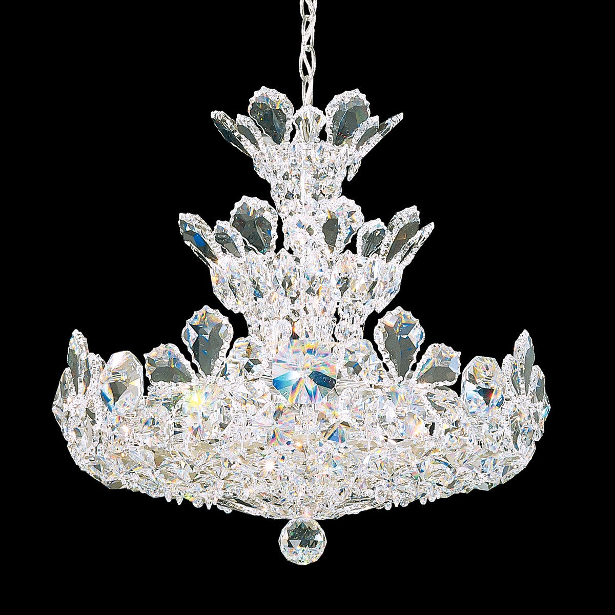 Schonbek Trilliane 15 Light Radiance Crystal Chandelier in Polished Stainless Steel