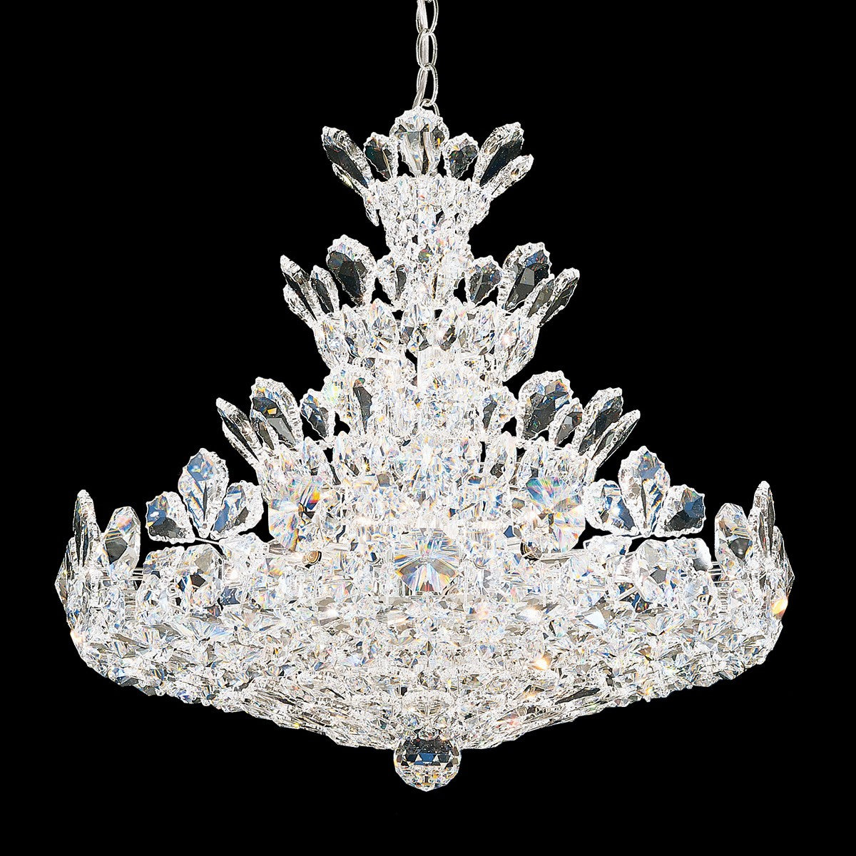 Schonbek Trilliane 24 Light Radiance Crystal Chandelier Polished Stainless Steel
