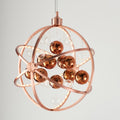 Endon Muni 1 Light Pendant Light in Copper with Clear and Copper Glass