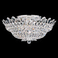 Schonbek Trilliane 10 Light Semi-Flush Mount in Polished Stainless Steel with Clear Radiance Crystal