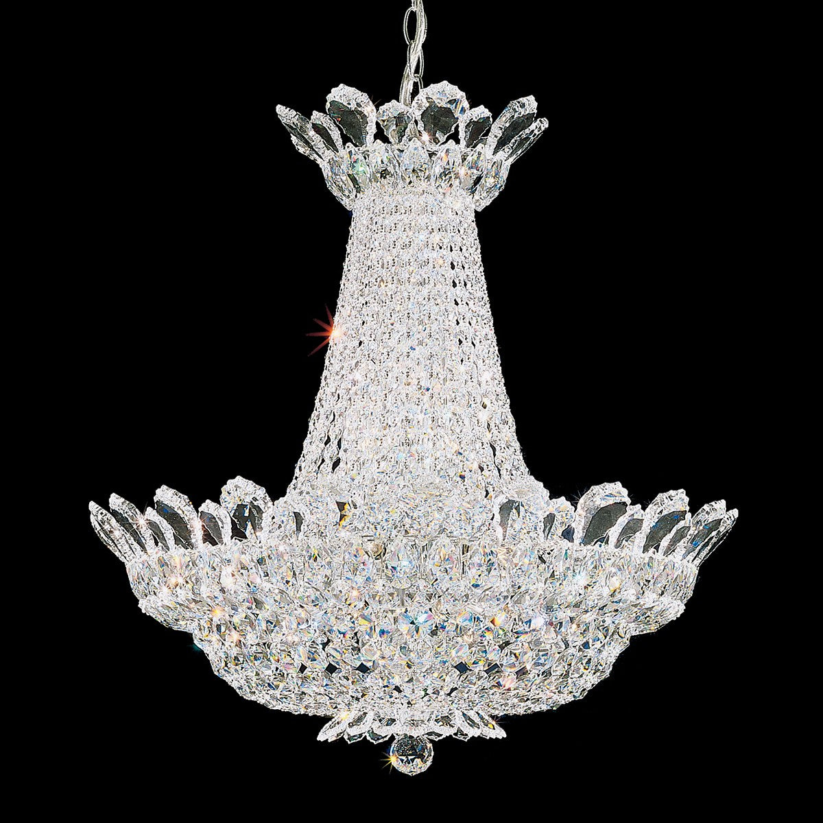 Schonbek Trilliane 24 Light  Chandelier in Polished Stainless Steel with Clear Radiance Crystal