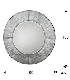 Regent Aurora Round Illuminated Mirror in Silver