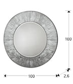 Regent Aurora Round Illuminated Mirror in Silver