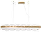 Kolarz Rettangolo 1 Light LED Linear Bar Ceiling Pendant 6040.80130/W Gold Leaf