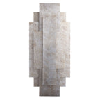 Novena Lordelo 2 Light Rectangular Wall Light in Silver