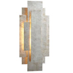 Novena Lordelo 2 Light Rectangular Wall Light in Silver