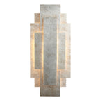 Novena Lordelo 2 Light Rectangular Wall Light in Silver