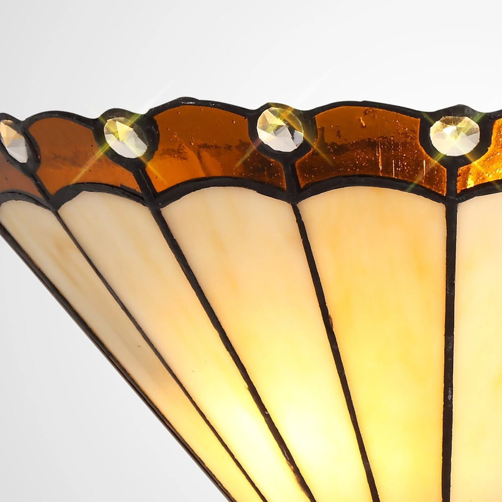 Novena Livin Tiffany Wall Lamp in Amber Cream Crystal