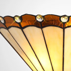 Novena Livin Tiffany Wall Lamp in Amber Cream Crystal