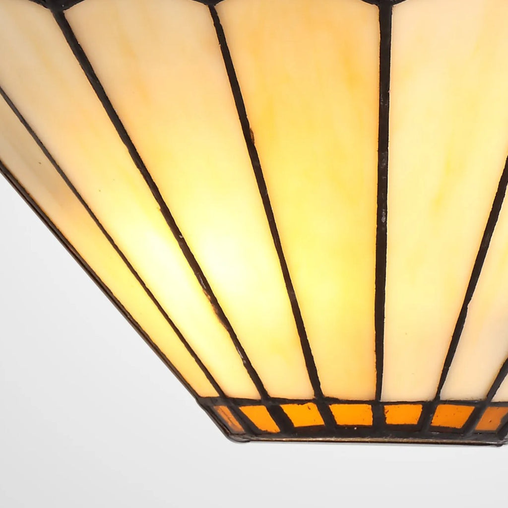 Novena Livin Tiffany Wall Lamp in Amber Cream Crystal