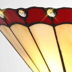 Novena Livin Tiffany Wall Lamp in Red Cream Crystal