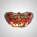 Novena Kourou Tiffany Wall Lamp in Purple Pink Crystal