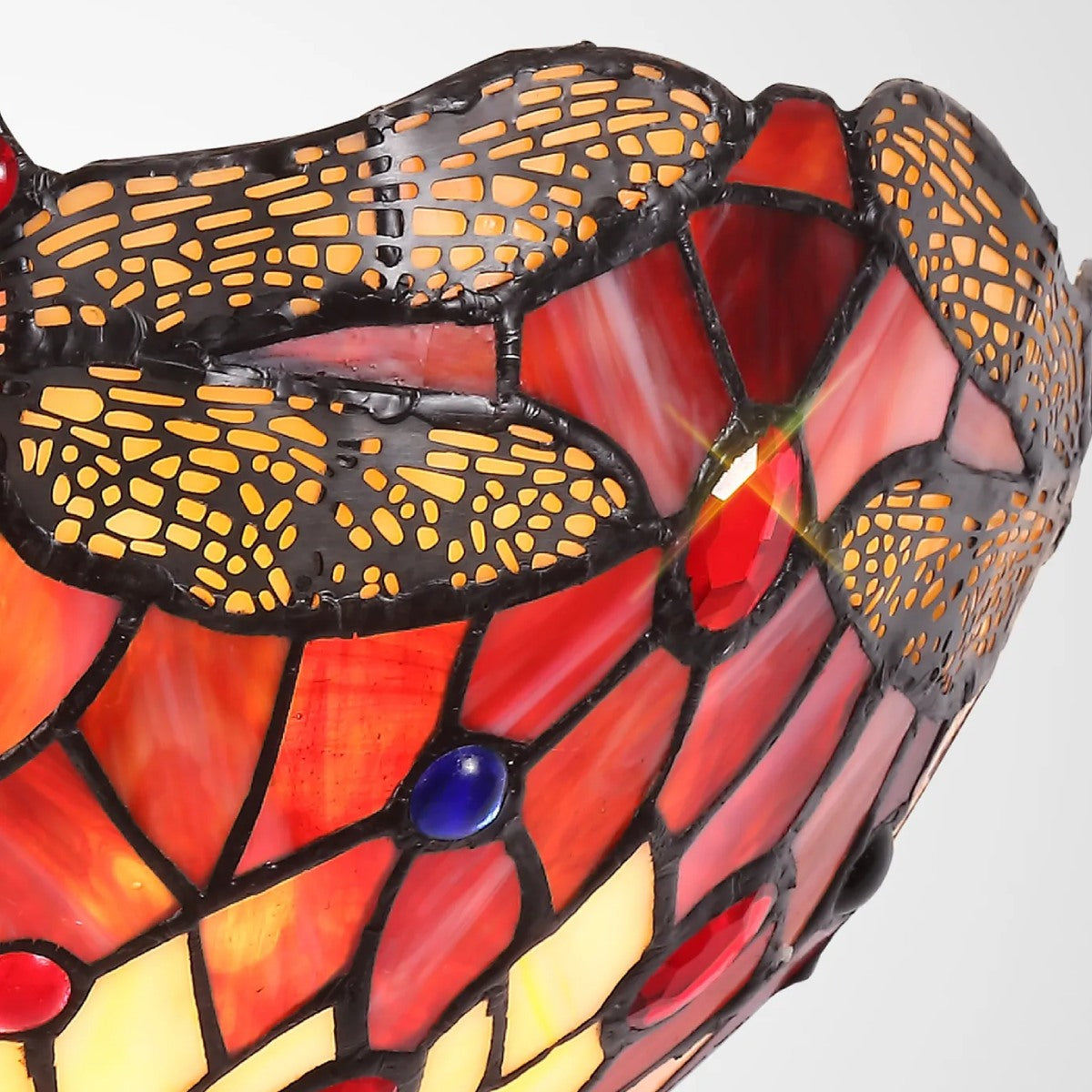 Novena Kourou Tiffany Wall Lamp in Purple Pink Crystal