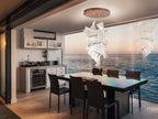 Schuller Velos Cluster Pendant Light in Rose Gold