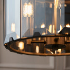 Endon Clooney Small 4 Light Pendant Light with Smoked Glass and Grey Frame