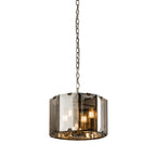Endon Clooney Small 4 Light Pendant Light with Smoked Glass and Grey Frame