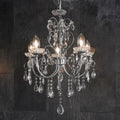 Endon Tabitha 5 Light Bathroom Pendant Light in Chrome with Clear Crystal