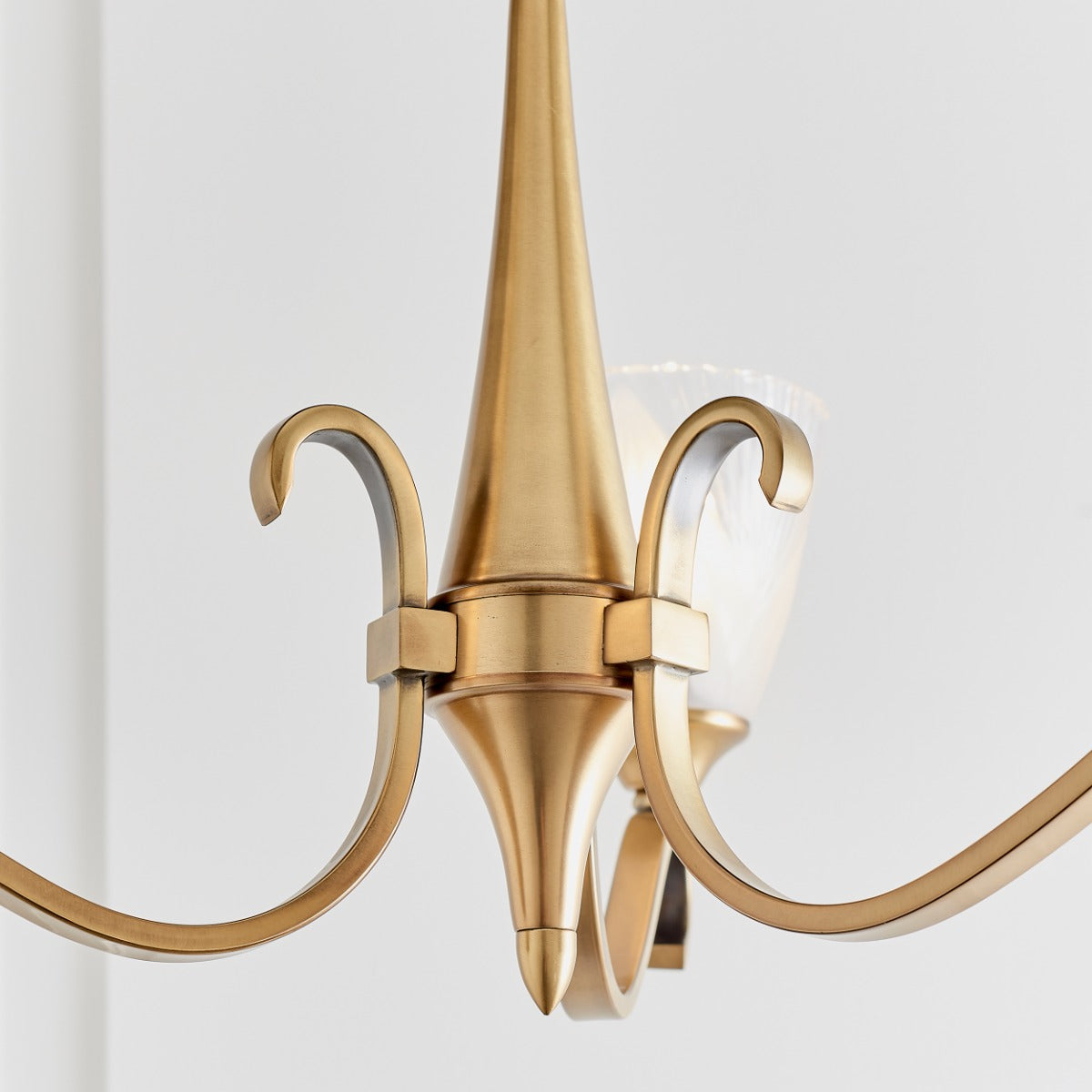Interiors 1900 Columbia 3 Light Pendant Light in Antique Brass with Clear & Frosted Glass