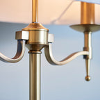 Interiors 1900 Stanford Table Lamp in Antique Brass with Beige Shade