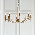 Interiors 1900 Stanford 8 Light Pendant Light in Antique Brass