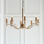Interiors 1900 Stanford 8 Light Pendant Light in Antique Brass