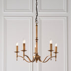 Interiors 1900 Stanford 5 Light Pendant Light in Antique Brass