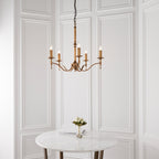 Interiors 1900 Stanford 5 Light Pendant Light in Antique Brass
