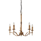 Interiors 1900 Stanford 5 Light Pendant Light in Antique Brass