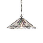 Interiors 1900 Astoria 1 Light Tiffany Pendant Light in Satin Black
