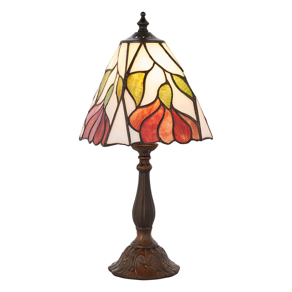 Interiors 1900 Botanica Small Tiffany Table Lamp in Satin Black