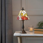Interiors 1900 Botanica Small Tiffany Table Lamp in Satin Black