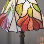 Interiors 1900 Botanica Small Tiffany Table Lamp in Satin Black