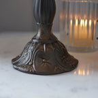 Interiors 1900 Botanica Small Tiffany Table Lamp in Satin Black