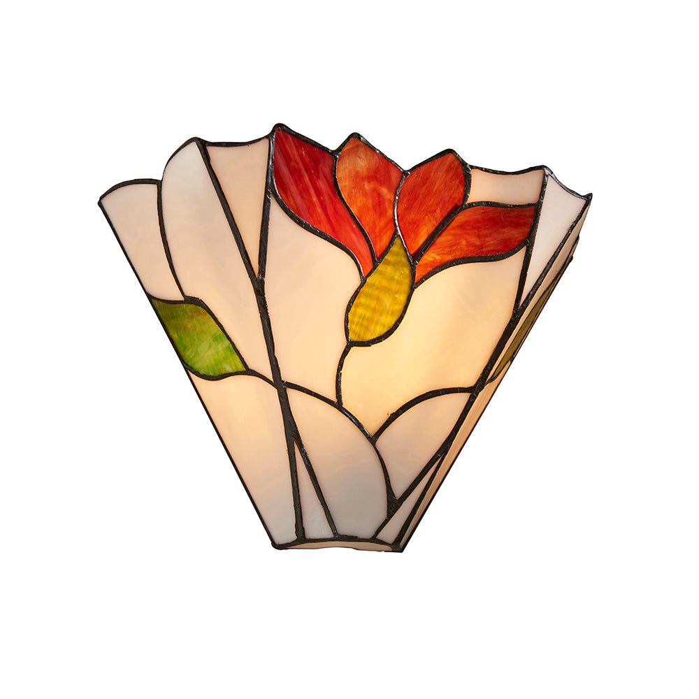 Interiors 1900 Botanica Tiffany Wall Light in Matt Black
