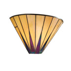 Interiors 1900 Dark Star Tiffany Wall Light in Matt Black