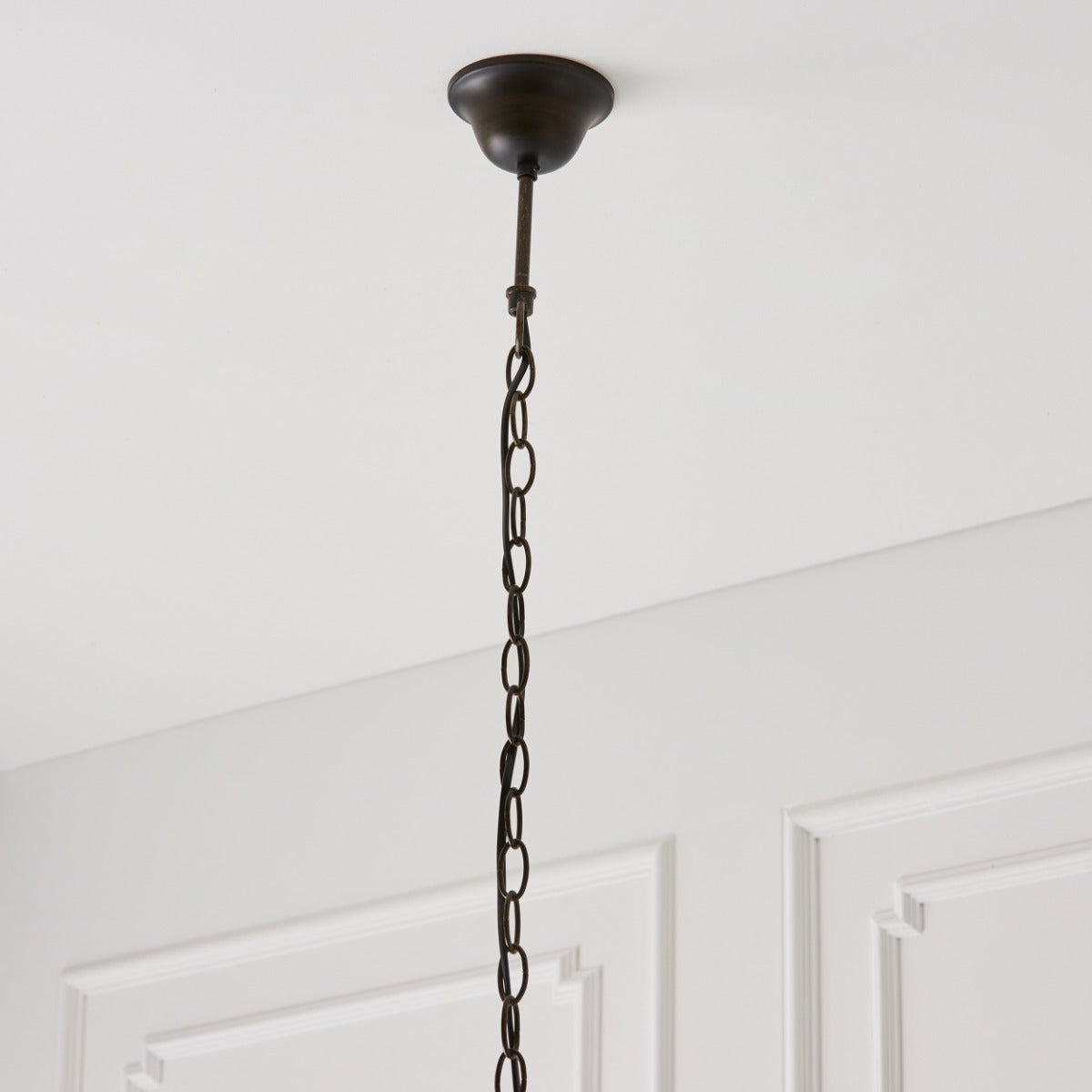 Interiors 1900 Dragonfly Medium 3 Light Tiffany Pendant Light in Satin Black & Blue Glass