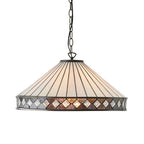 Interiors 1900 Fargo Large Tiffany Pendant Light in Satin Black