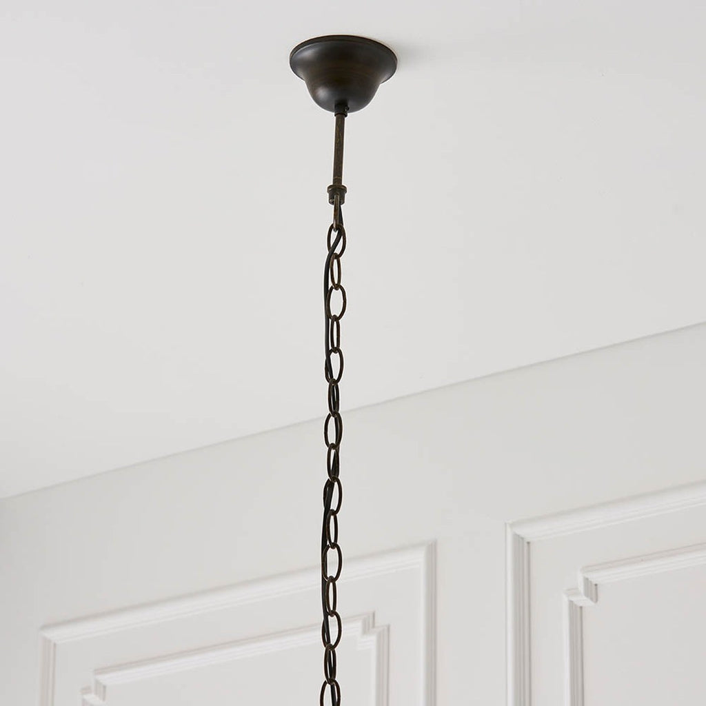 Interiors 1900 Hector Medium Tiffany Pendant Light in Satin Black
