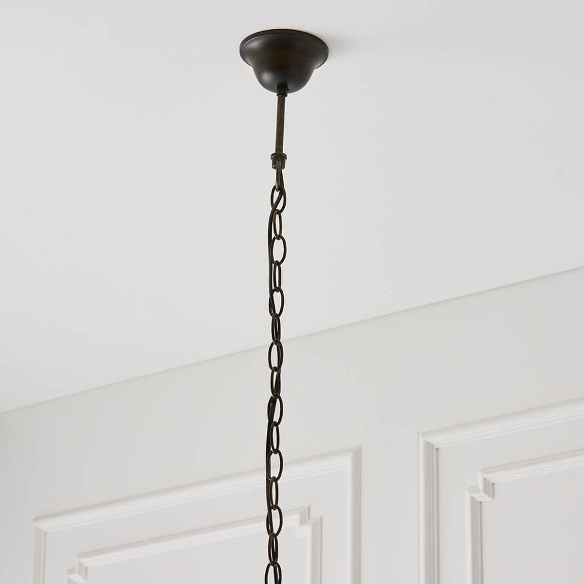 Interiors 1900 Hector Medium Tiffany Pendant Light in Satin Black