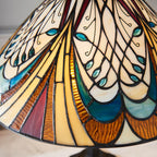 Interiors 1900 Hector Medium 2 Light Tiffany Table Lamp in Satin Black