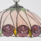 Interiors 1900 Hutchinson Medium Tiffany Pendant Light in Satin Black