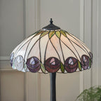 Interiors 1900 Hutchinson Medium Tiffany Table Lamp in Satin Black
