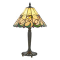 Interiors 1900 Jamelia Small Tiffany Table Lamp in Satin Black
