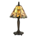 Interiors 1900 Jamelia Mini Tiffany Table Lamp in Satin Black