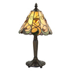 Interiors 1900 Jamelia Mini Tiffany Table Lamp in Satin Black