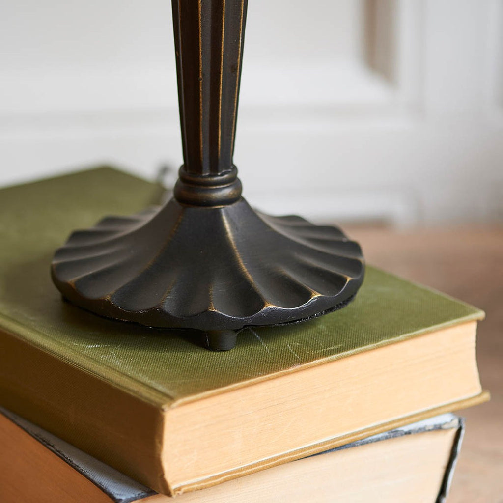 Interiors 1900 Jamelia Mini Tiffany Table Lamp in Satin Black