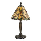 Interiors 1900 Jamelia Mini Tiffany Table Lamp in Satin Black